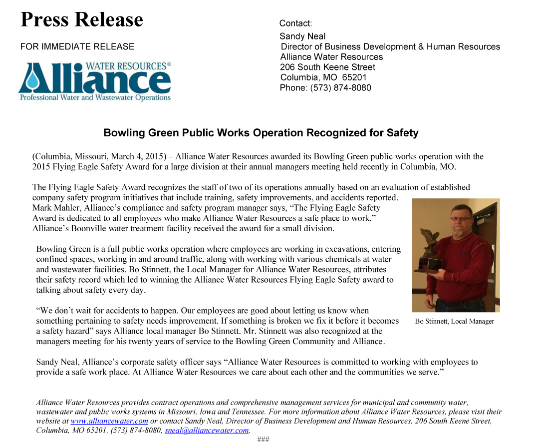 PressRelease-Flying-Eagle-Bowling-Green